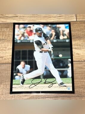 Chicago White Sox MLB Signed Official Autograph Jermaine Dye Framed Photo 8 x 10